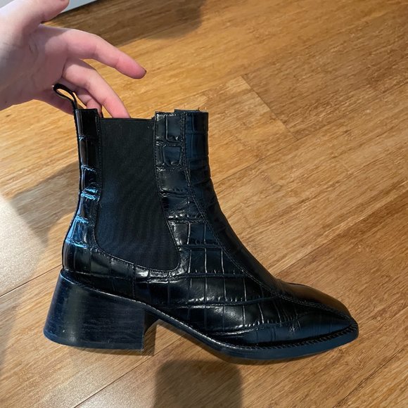 Jeffery Campbell Black Croc Boots - Picture 2 of 7